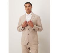 Selected Homme - Blazer vestibilità classica color crema in seersucker-Bianco 50