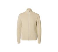 Selected Homme, ,Knitwear ,Uomo ,Beige ,L Ls Knit Structure Full Zip