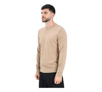 Selected Homme, ,Knitwear ,Uomo ,Beige ,M Beige Crew Neck Sweater Minimal Design