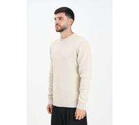 SELECTED HOMME Maglieria e Cardigan Uomo Beige Maglia girocollo Maglioncino giro