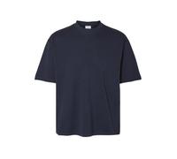 SELECTED HOMME Maglietta da uomo oversize a maniche corte, Blu, XL