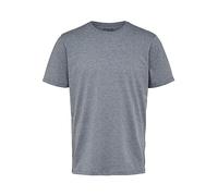Selected Homme Maglietta da Uomo Regolare, Melange Grigio Medio, L