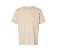Selected Homme Maglietta da Uomo Slhaspen Slub SS O-Neck Tee Noos, Farina d'avena, S