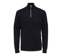 SELECTED HOMME Maglione da Uomo con Collo Alto, Nero, M