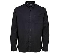 SELECTED HOMME Male Camicia Oxford, Nero, XL