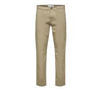 SELECTED HOMME Male Chino 175 Slim Fit Flex, Greige, 33 W/34 L
