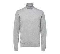 Selected Homme Male Pullover Pima in Cotone, Melange Grigio Medio, M