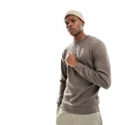 Selected Homme - Manuel - Felpa girocollo marrone-Bianco L