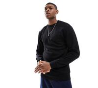 Selected Homme - Manuel - Felpa girocollo nera-Nero XL