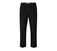 SELECTED HOMME Slh196-straight Mads Linen Pant Noos Pantaloni in Tessuto, Sky Captain/Dettagli: Misto con Nero, L Uomo