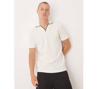 Selected Homme - Polo color crema con intaglio sullo scollo-Bianco M