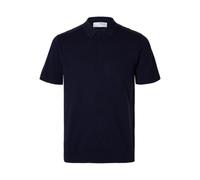 SELECTED HOMME Slhberg SS Knit Polo Noos, Navy Blazer/Dettaglio: Melange, L Uomo