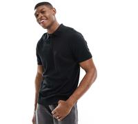 SELECTED HOMME Slhberg SS Knit Polo Noos, Nero, M Uomo