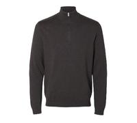 SELECTED HOMME Slhberg Half Zip Cardigan Noos Maglione Lavorato a Maglia, Torta al Cioccolato. Dettagli: Melange, M Uomo