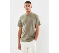 Selected Homme - Slhberg linen SS Knit Tee Noos Grigio - Abbigliamento M Grigio
