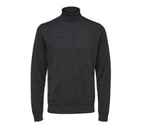 Selected Homme Maglione SLHBerg collo alto grigio scuro Taglia L