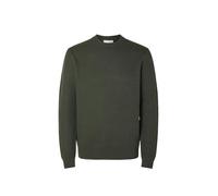 SELECTED HOMME Slhdane LS Knit Structure Crew Neck Noos Pullover, Notte Foresta, M Uomo