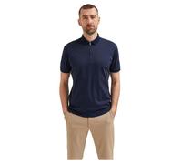Selected Homme Polo SLHFAVE da uomo con zip corta blu navy M