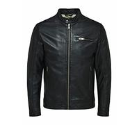 SELECTED HOMME Slhiconic Classic Leather Jkt W Noos Giacca in pelle Uomo