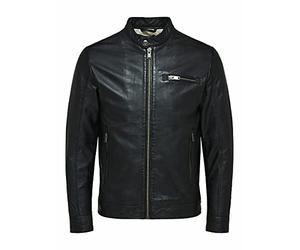 SELECTED HOMME Slhiconic Classic Leather Jkt W Noos Giacca in pelle Uomo