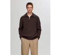 Selected Homme - Slhland Ls Knit Half Zip Marrone - Abbigliamento XXL Marrone