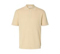 Selected Homme - Slhmattis SS Knit New Cable Polo - - Tops - Uomo - Beige - L