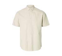 SELETED HOMME Slhreg-New Linen-Maglietta SS Noos Camicia a Maniche Corte, Pure Cashmere, M Uomo