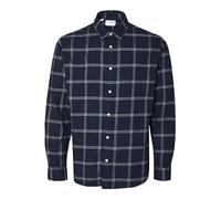 SELECTED HOMME SLHSLIMOWEN-Flannel Shirt LS Noos Camicia, Dark Sapphire/Checks: Semplice, L Uomo