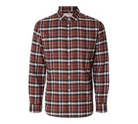SELECTED HOMME SLHSLIMOWEN-Flannel Shirt LS Noos Camicia, Hennè Bruciato, L Uomo