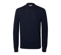 SELECTED HOMME Slhtray LS Knit Merino Mock Neck Noos Pullover, Blazer Blu Marine, L Uomo