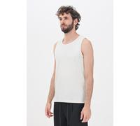 SELECTED HOMME T-shirt Uomo Bianco T-shirt senza maniche Canotta a costine Autun