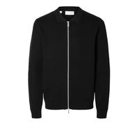 SELECTED HOMME Zip-Front Cardigan Knitted Sky Captain S Sky Captain S