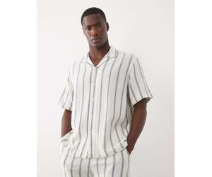 Selected - in 100% cotone testurizzato a righe blu in coordinato XL