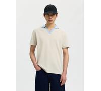 SELECTED Maglietta beige / blu chiaro Uomo - Abbigliamento - Maglie e T-shirt - Polo SELECTED S