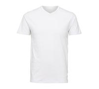 T-shirt Selected maniche corte Collo V Newpima Blanc 2XL
