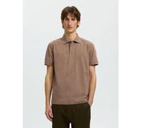 Selected - Polo color gocce di cioccolato-Marrone XL