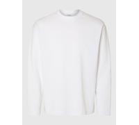 Selected - Oscar - T-shirt a maniche lunghe oversize bianca-Bianco XL