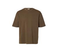 SELECTED Maglietta 'SLHOSCAR' cioccolato Uomo SELECTED S