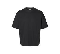 Selected Homme - T-shirt oversize squadrata nera-Nero XL