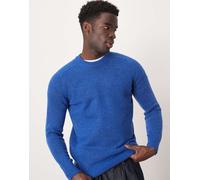 Selected - Maglione girocollo soffice blu in lana d'alpaca XXL