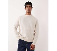 Selected - Maglione squadrato color crema in misto lana d'alpaca-Bianco S
