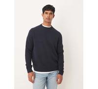 Selected - Maglione squadrato in 100% cotone blu navy L