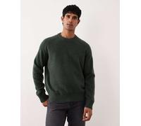 Selected - Maglione squadrato verde in misto lana d'alpaca XL