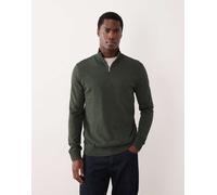 Selected - Maglione verde scuro con zip corta S