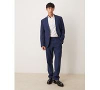 Selected - Malik - Pantaloni regular fit blu navy in misto lino 48