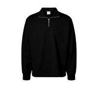 SELECTED MEN LS Half Sweat Slhrelaxluke-Felpa con Mezza Zip, Nero, XL Uomo