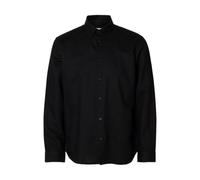 SELECTED MEN Shirt Slhregclay Linenblend LS Camicia Cla Noos, Nero, XL Uomo