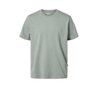 SELECTED MEN Slhaspen Slub SS O-Neck Tee Noos, Grigio Acqua, L