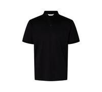 Selected Fave Button Short Sleeve Polo Nero M Uomo