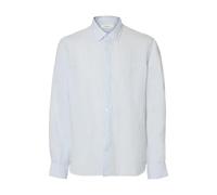 SELECTED MEN Slhregkylian-Linen Shirt LS Classic Noos, Bianco, XL